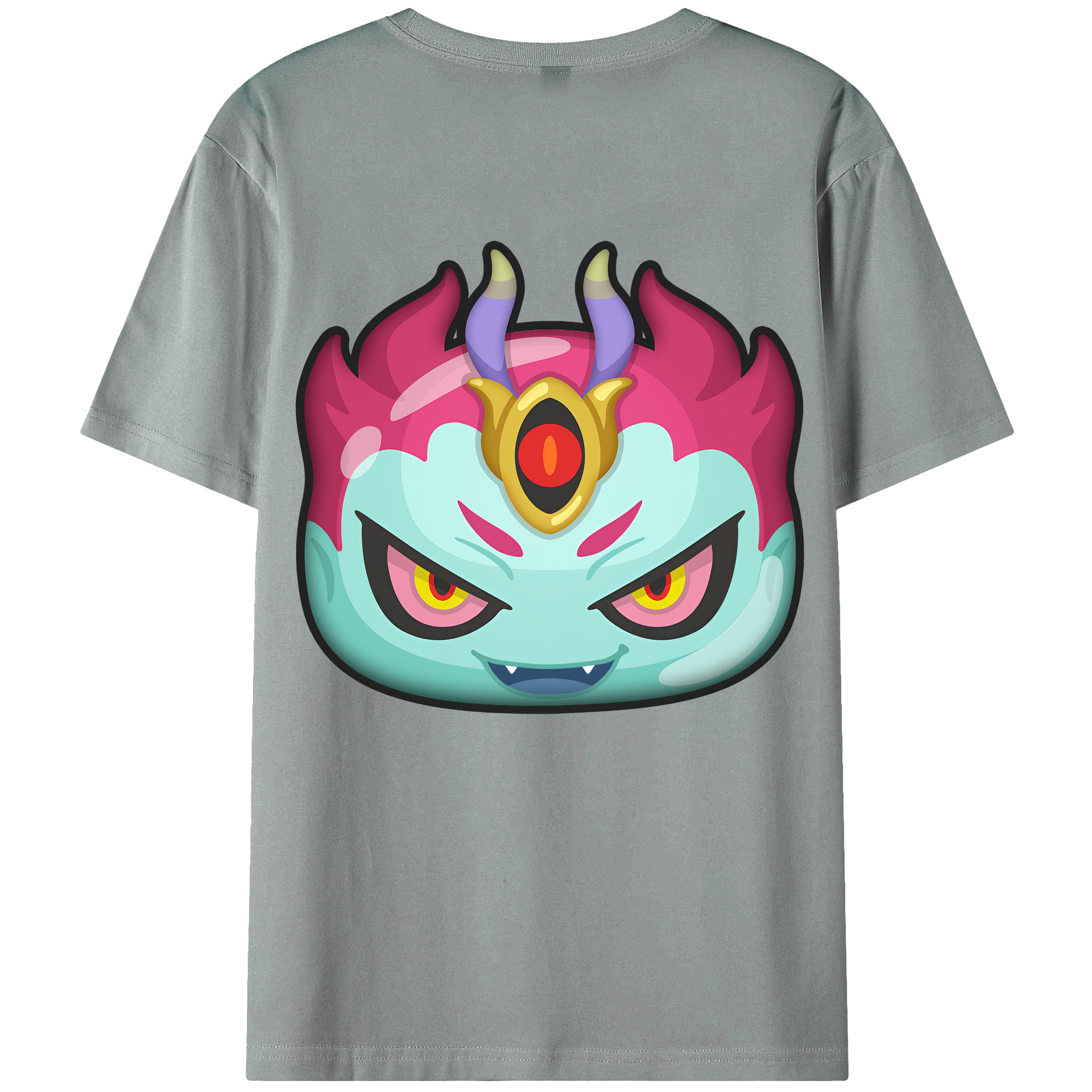 （画像用） 妖怪ウォッチ Yo-kai Watch 綿100％ メンズ半袖Tシャツ（バックプリント） 通気性
